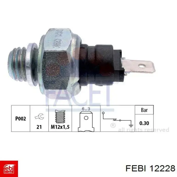 Купити 12228 Febi Датчик тиску масла