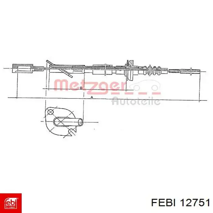 Трос зчеплення 46406436 Fiat/Alfa/Lancia