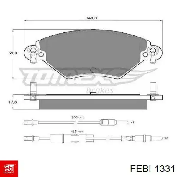 Підшипник верхньої опори Febi 1331