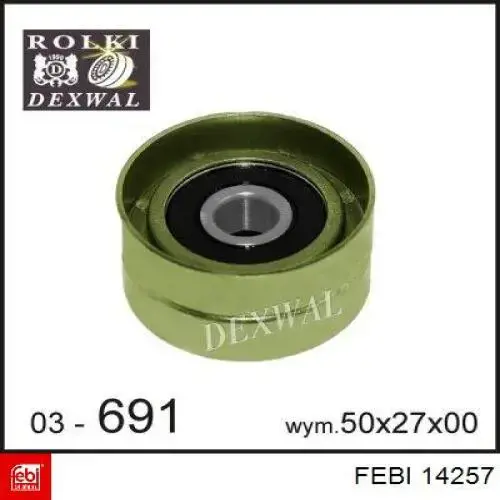 Ролик ременя ГРМ, паразитний Febi 14257 ціна, від 10.00 USD
