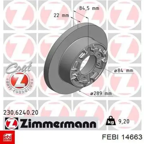 Ремкомплект помпи води Febi 14663 ціна, від 29.20 USD