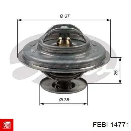 Автомобільний термостат Febi 14771 ціна, від 8.84 USD