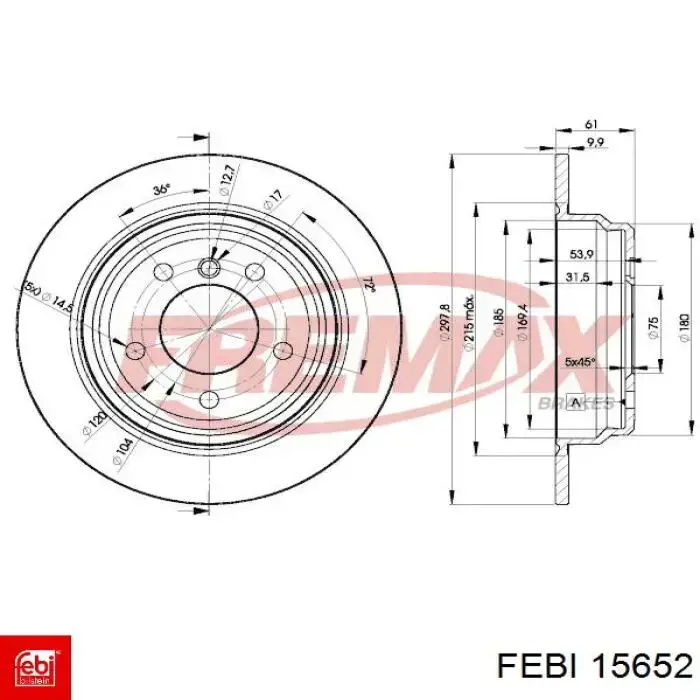 Купити 15652 Febi Подушка (опора) двигуна, права