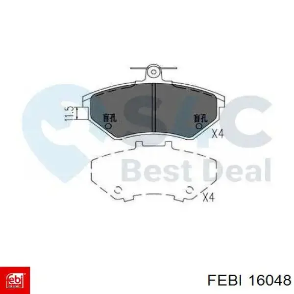 Гальмівні колодки Febi 16048 ціна, від 21.15 USD