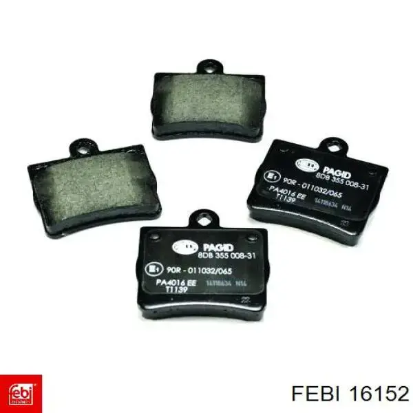 Задні гальмівні колодки Febi 16152 ціна, від 16.64 USD