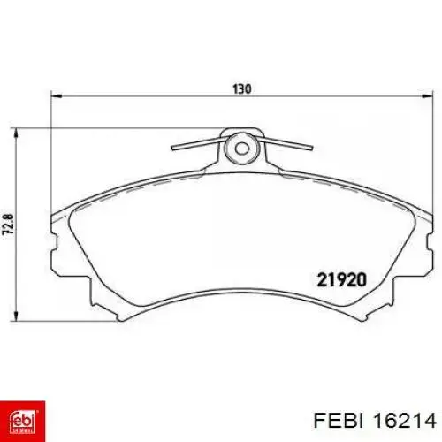 Гальмівні колодки Febi 16214 ціна, від 24.19 USD
