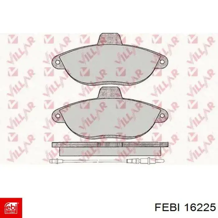 Гальмівні колодки Febi 16225 ціна, від 16.89 USD