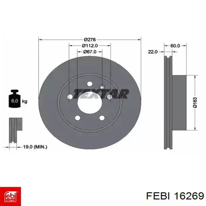 Задні гальмівні колодки Febi 16269 ціна, від 14.17 USD