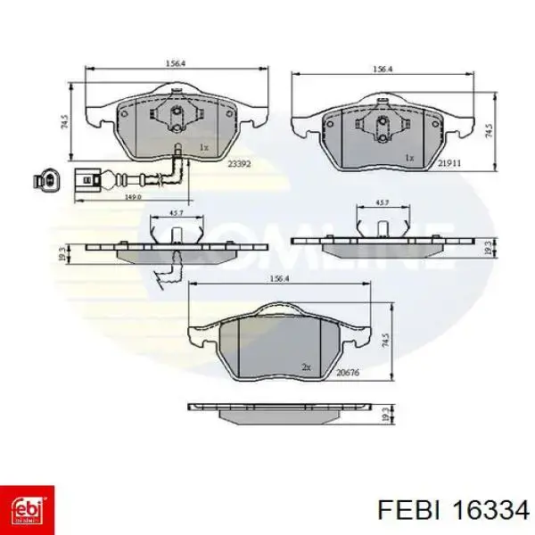 Тормозні колодки Febi 16334