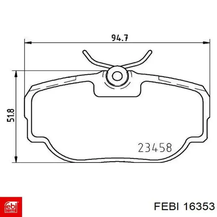 Задні гальмівні колодки Febi 16353 ціна, від 26.69 USD