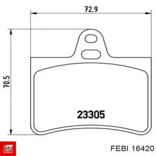 Задні гальмівні колодки Febi 16420 ціна, від 20.46 USD