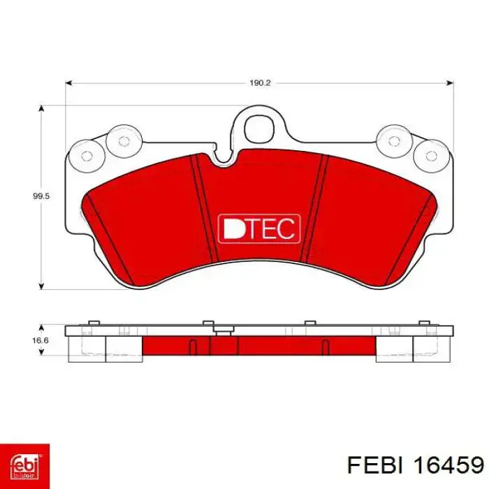 Гальмівні колодки Febi 16459 ціна, від 46.44 USD