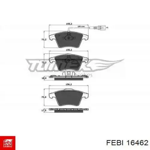 Гальмівні колодки Febi 16462 ціна, від 31.86 USD