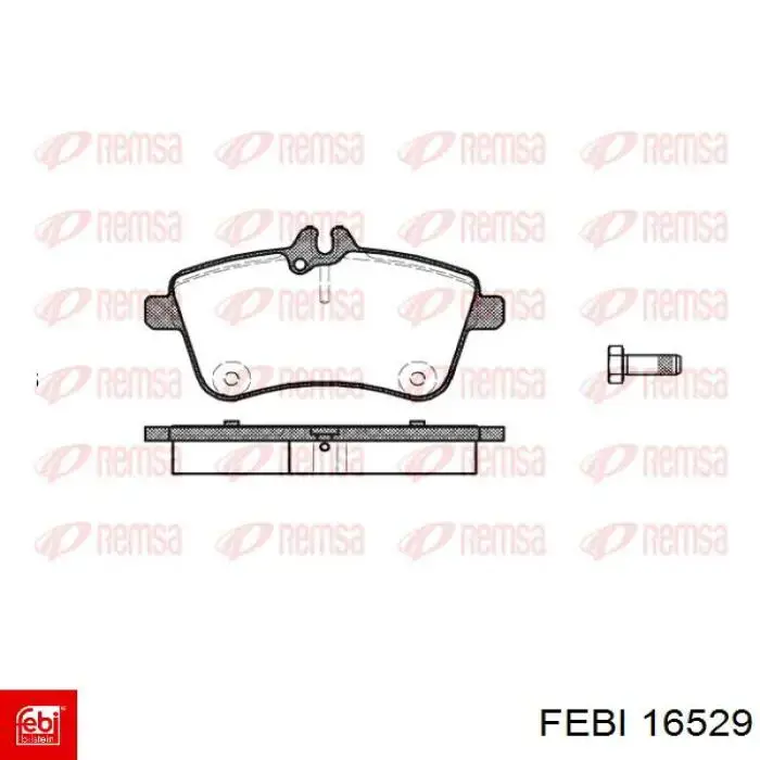 Гальмівні колодки Febi 16529 ціна, від 28.01 USD