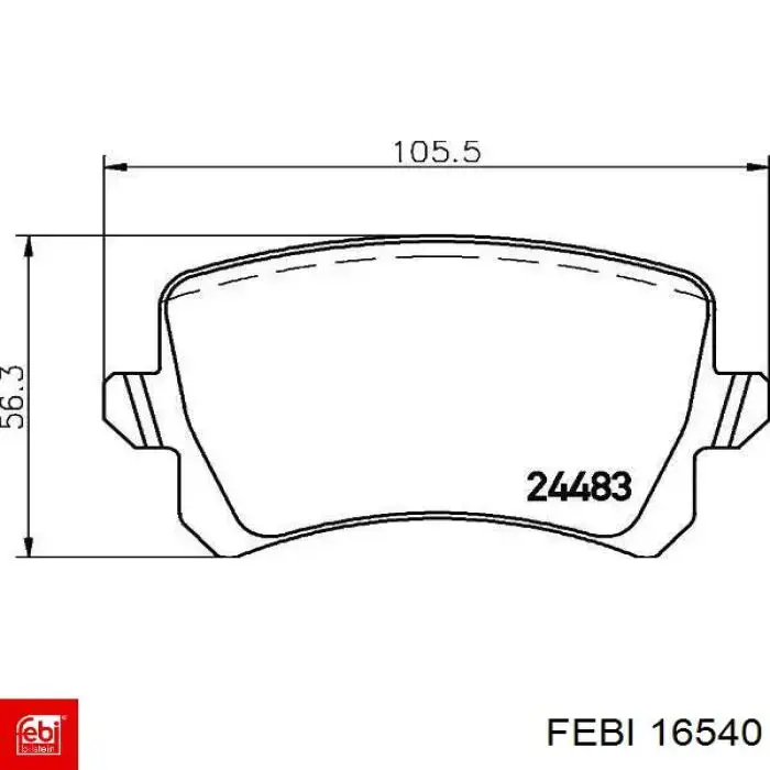Купити 16540 Febi Задні колодки