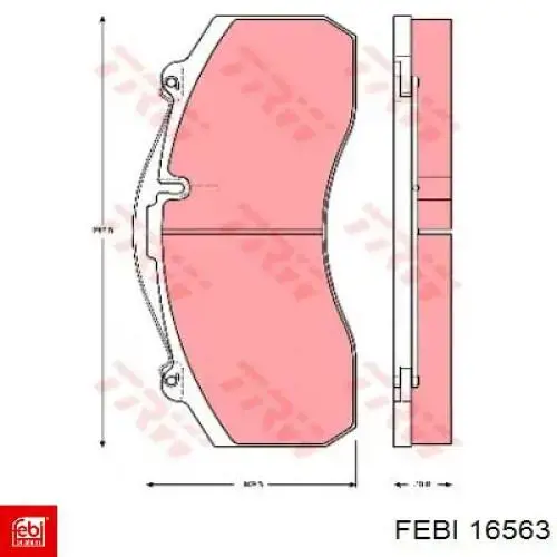 Купити 16563 Febi Колодки гальмівні передні, дискові