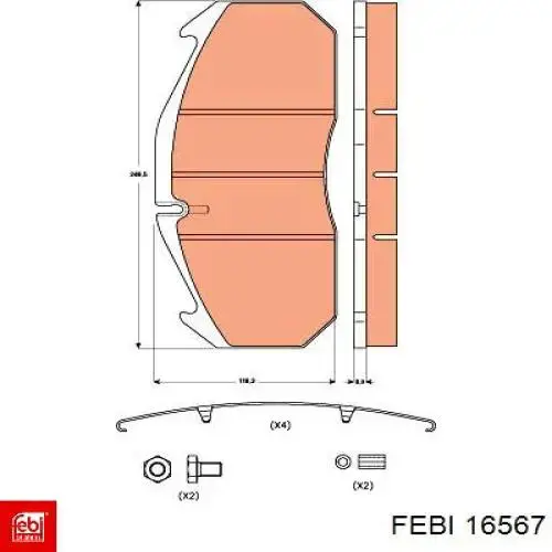 Гальмівні колодки HELLA-PAGID C2010 ціна, від 75.22 USD