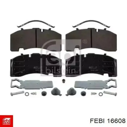 Задні гальмівні колодки Febi 16608 ціна, від 100.50 USD
