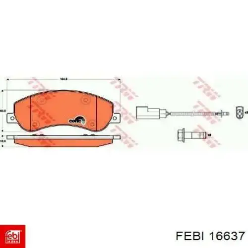 Гальмівні колодки Febi 16637 ціна, від 32.94 USD