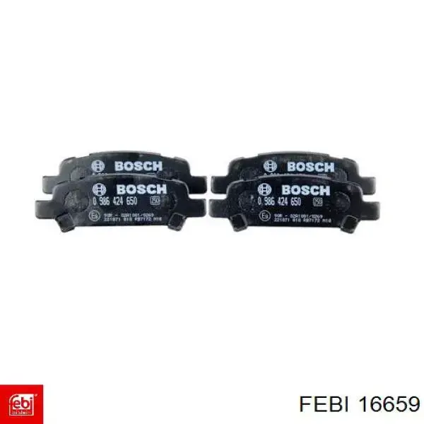 Задні гальмівні колодки Febi 16659 ціна, від 16.33 USD