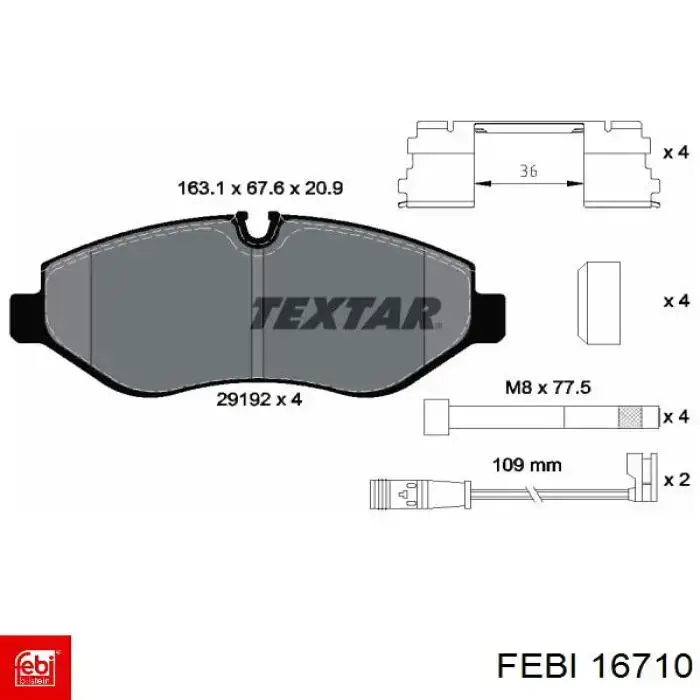 Тормозні колодки Febi 16710