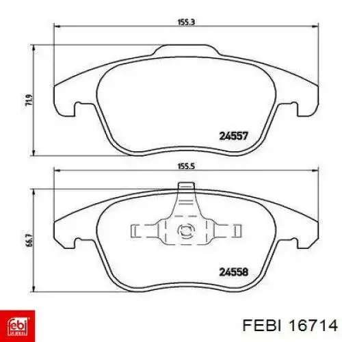 Гальмівні колодки Febi 16714 ціна, від 30.56 USD