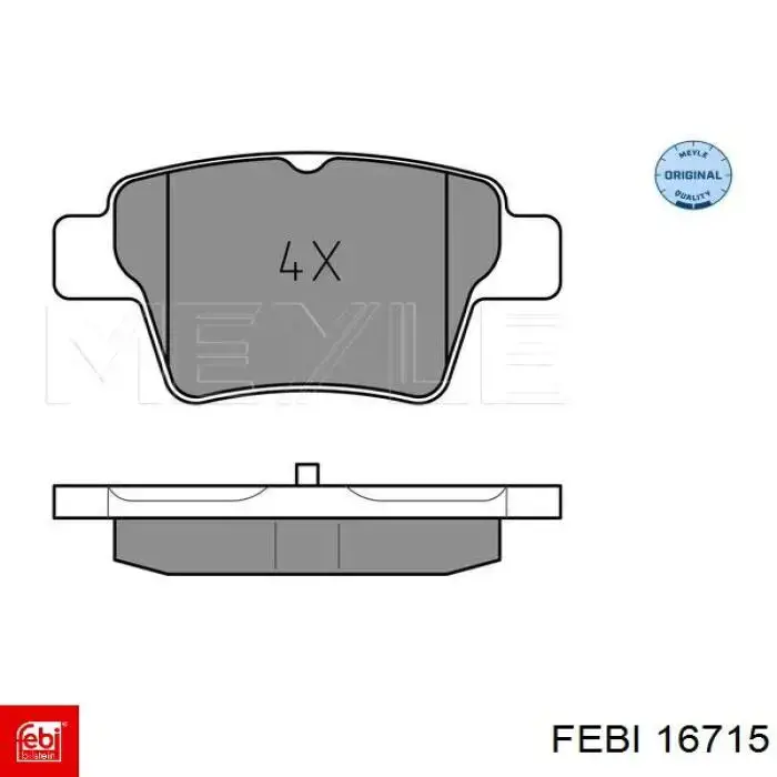 Задні гальмівні колодки 16715 Febi