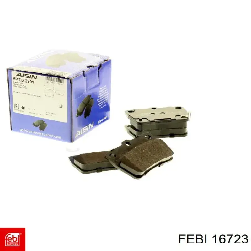 Задні гальмівні колодки Febi 16723 ціна, від 12.89 USD