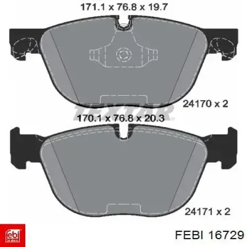 Гальмівні колодки Febi 16729 ціна, від 52.71 USD