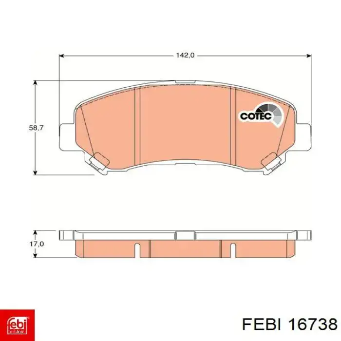 Гальмівні колодки Febi 16738 ціна, від 28.15 USD