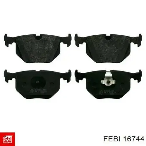 Задні гальмівні колодки Febi 16744 ціна, від 18.98 USD