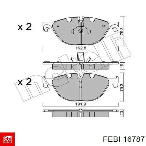 Гальмівні колодки Febi 16787 ціна, від 50.47 USD