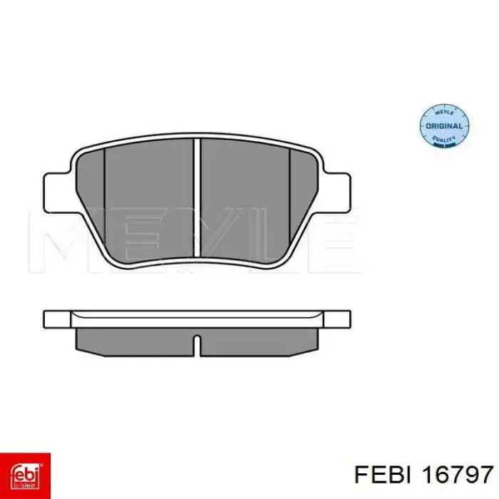 Задні гальмівні колодки Febi 16797 ціна, від 24.41 USD