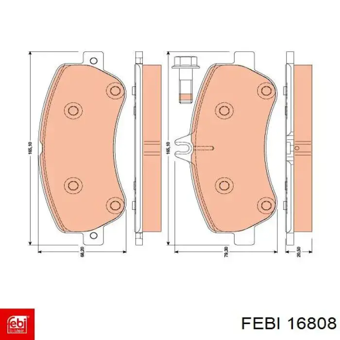 Гальмівні колодки Febi 16808 ціна, від 50.98 USD