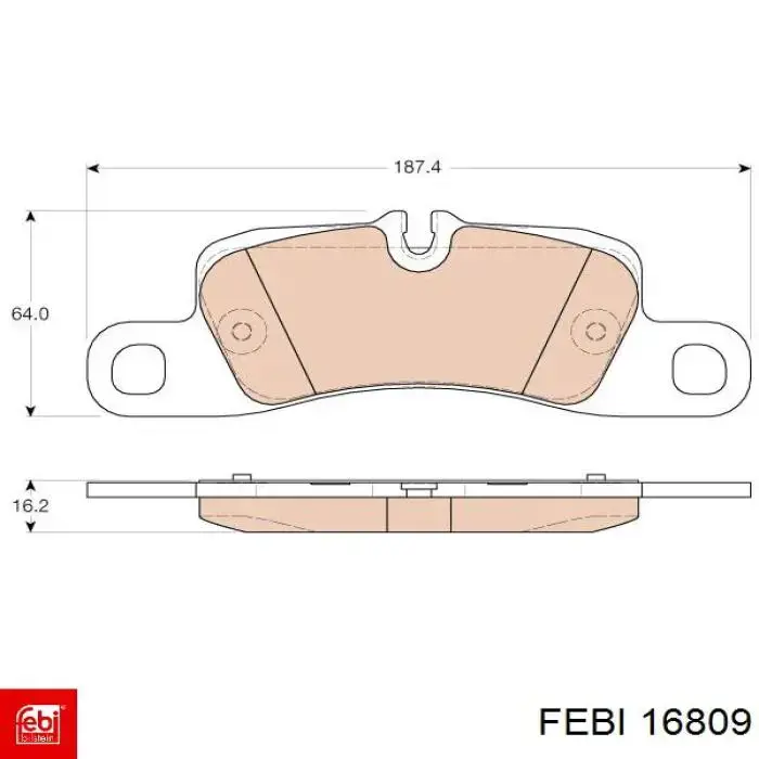 Купити 16809 Febi Задні колодки