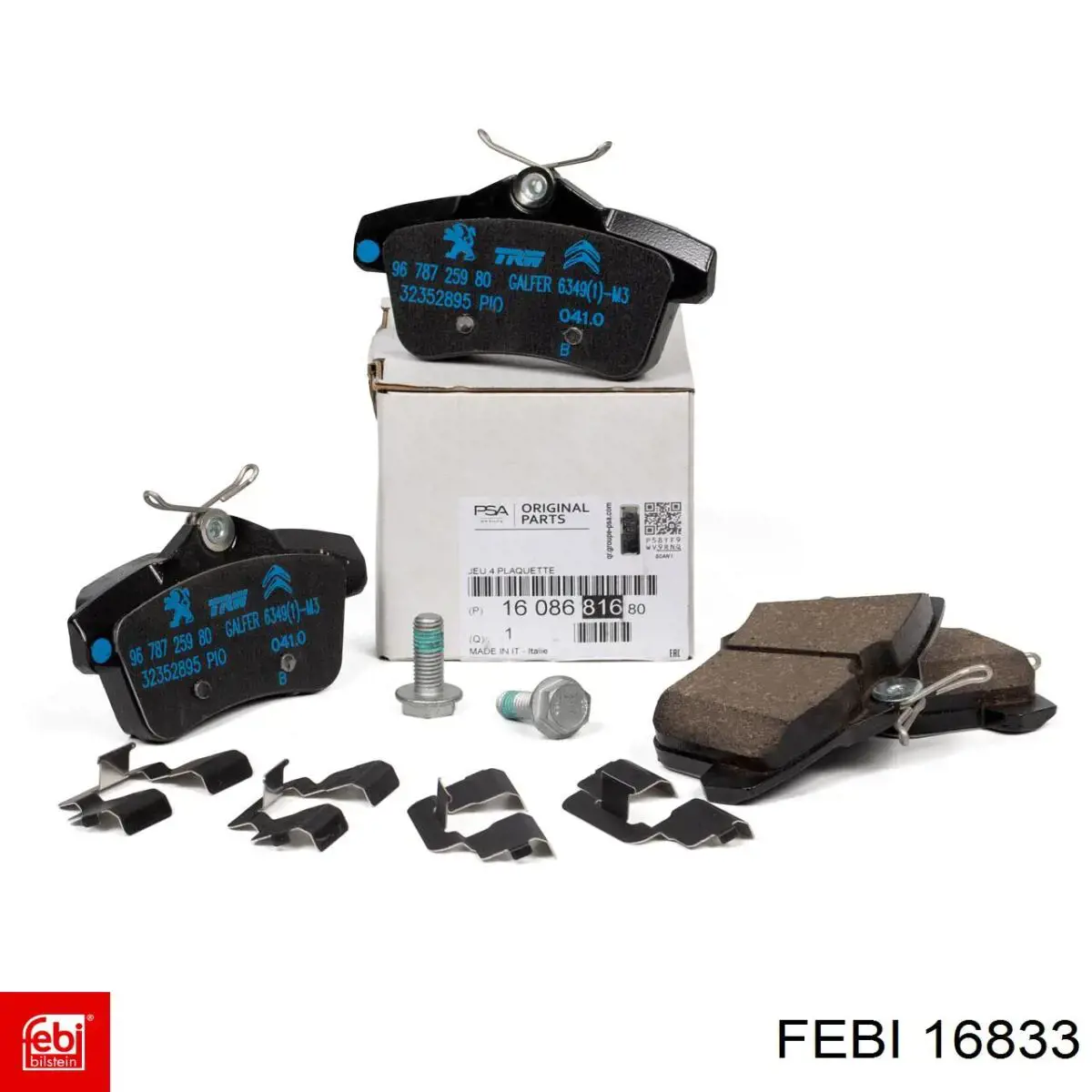 Задні гальмівні колодки Febi 16833 ціна, від 29.15 USD