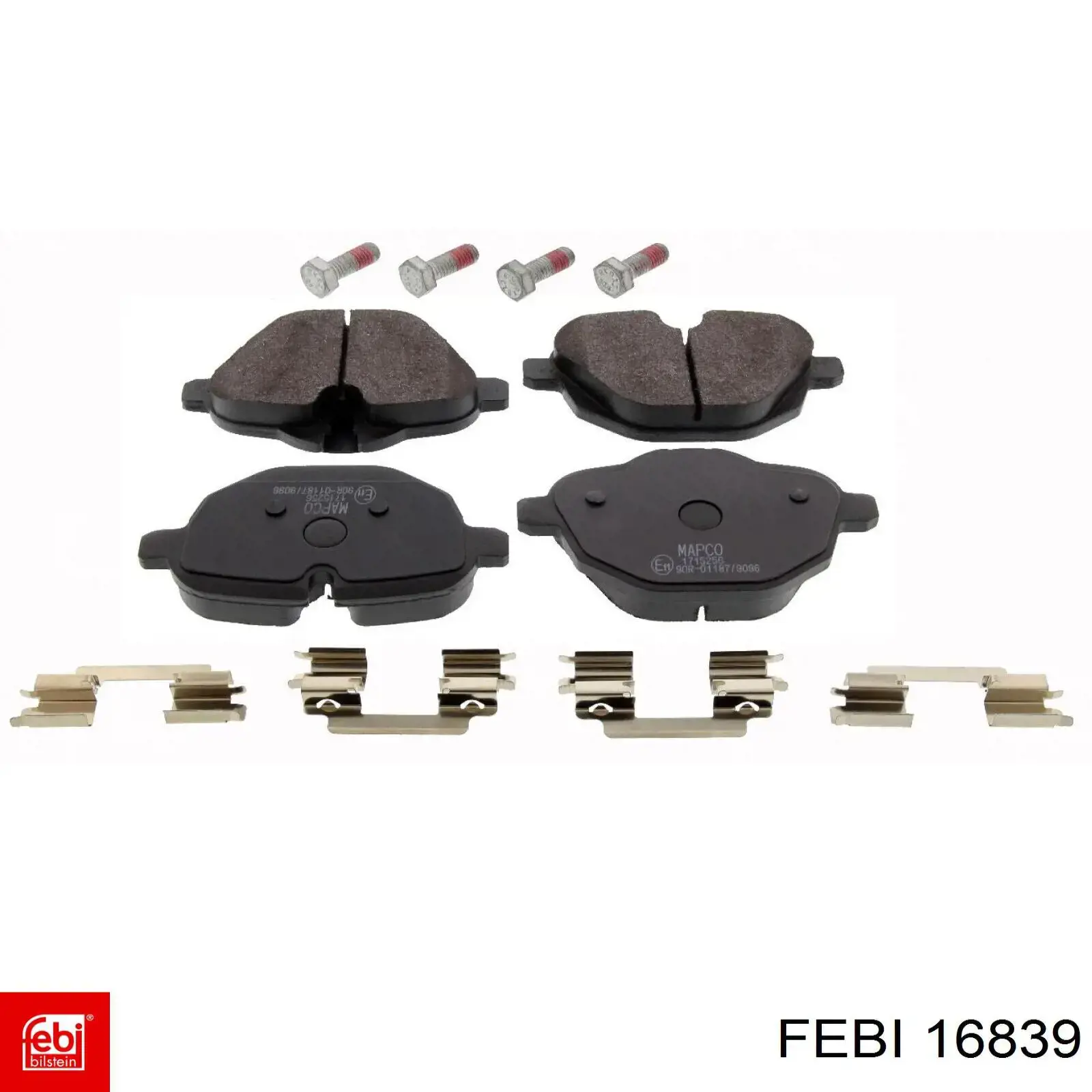 Задні гальмівні колодки 16839 Febi