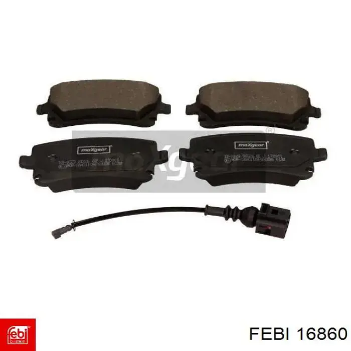 Задні гальмівні колодки Febi 16860 ціна, від 22.80 USD