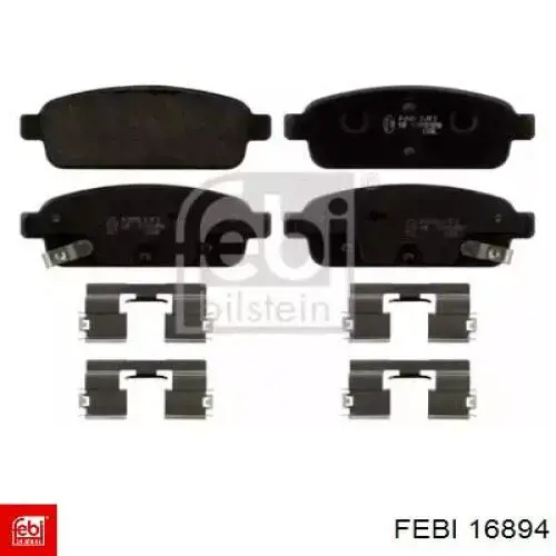 Задні гальмівні колодки Febi 16894 ціна, від 21.72 USD