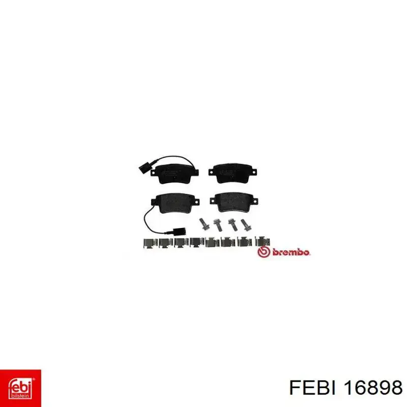 Задні гальмівні колодки Febi 16898 ціна, від 28.71 USD
