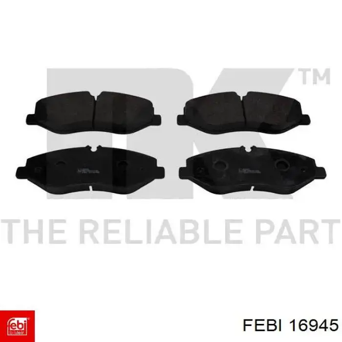 Гальмівні колодки Febi 16945 ціна, від 34.50 USD