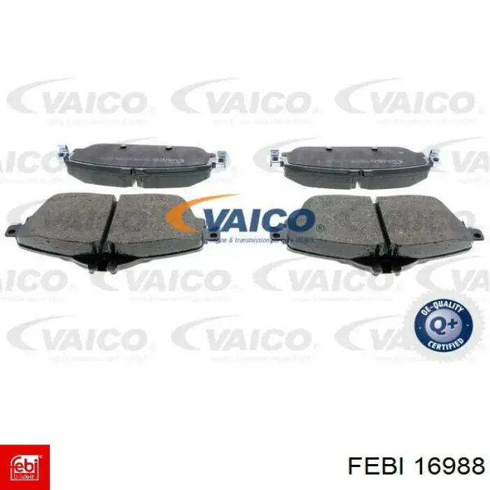 Купити 16988 Febi Колодки гальмівні передні, дискові
