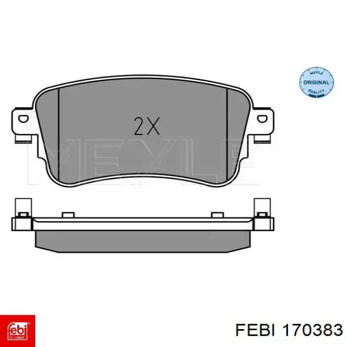 Колодки гальмові задні, дискові 170383 Febi