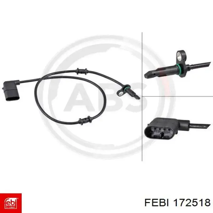 Датчик АБС (ABS) задній правий Febi 172518 ціна, від 13.88 USD