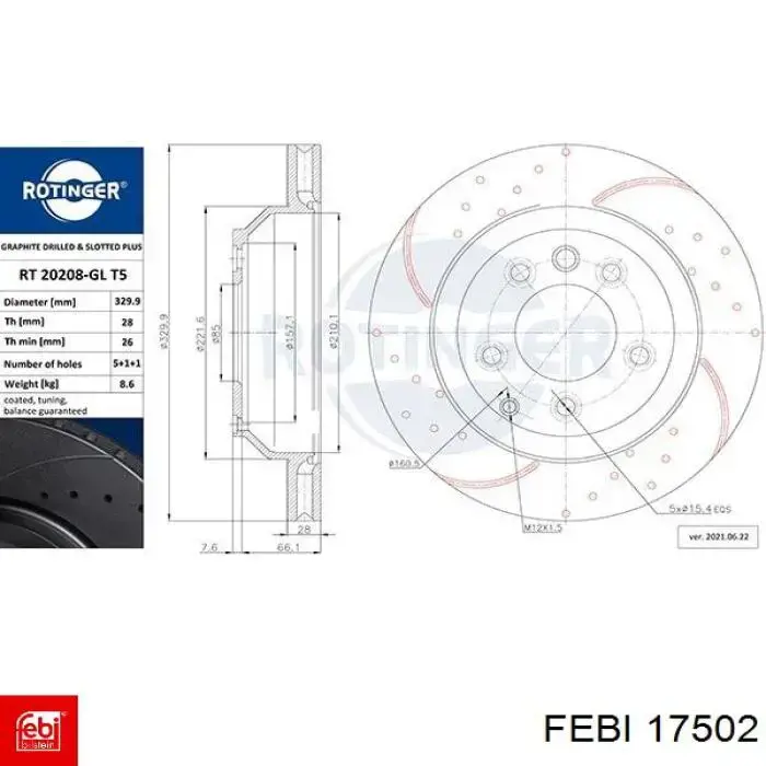 Купити 17502 Febi Рульовий наконечник