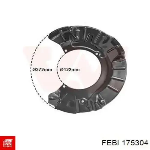 Захист гальмівного диска, переднього, правого ABS 11336 ціна, від 17.50 USD