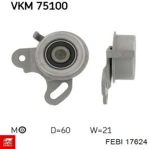 Ролик натяжителя ременя газорозподілу Febi 17624 ціна, від 11.47 USD