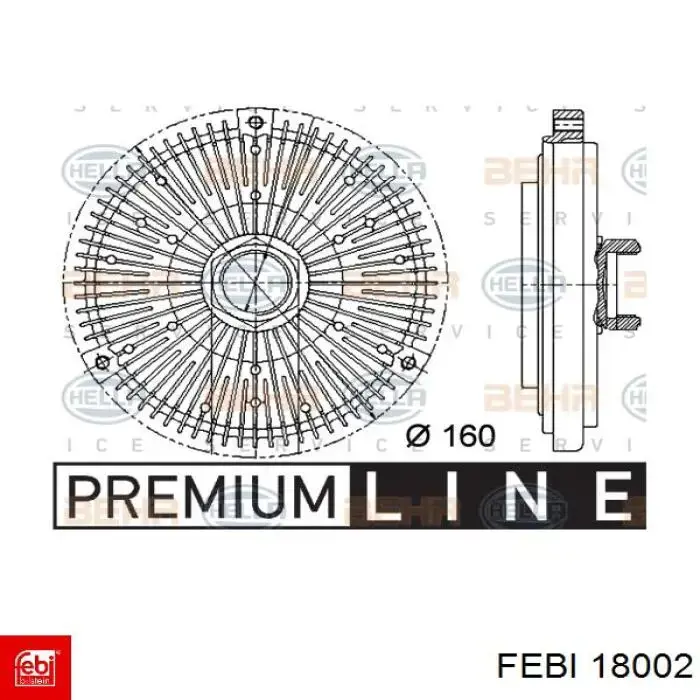 В'язкова муфта вентилятора Febi 18002 ціна, від 53.02 USD