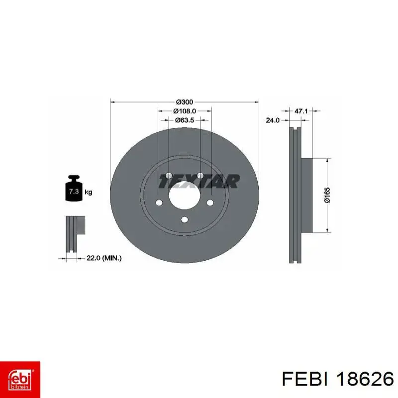 Гальмівні диски передні 18626 Febi