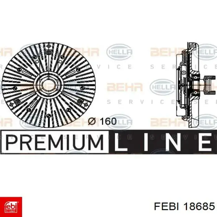 В'язкова муфта вентилятора Febi 18685 ціна, від 53.95 USD